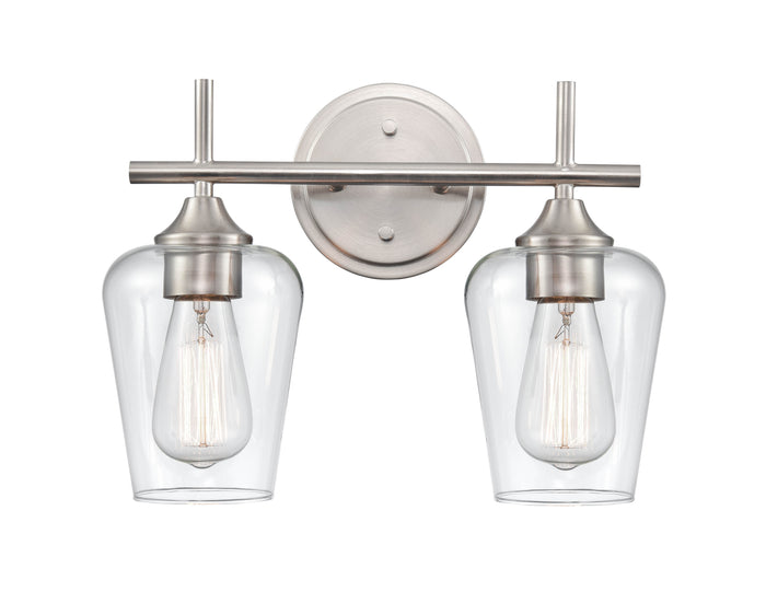 13.75'' Ashford Brushed Nickel 2 Light Bath Vanity