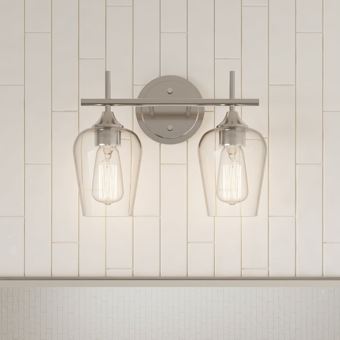13.75'' Ashford Brushed Nickel 2 Light Bath Vanity