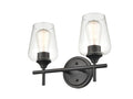 13.75'' Ashford Matte Black 2 Light Bath Vanity