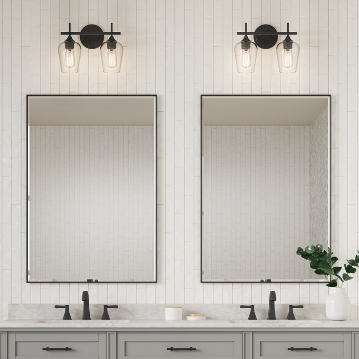 13.75'' Ashford Matte Black 2 Light Bath Vanity