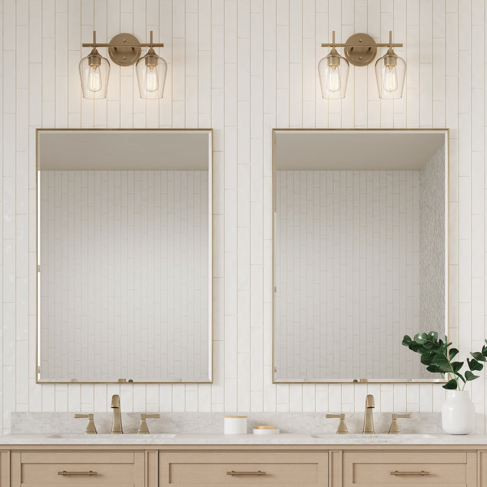 13.75'' Ashford Modern Gold 2 Light Bath Vanity