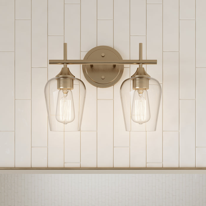 13.75'' Ashford Modern Gold 2 Light Bath Vanity