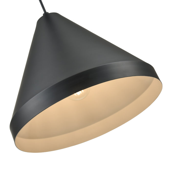 13.75'' R Series Satin Black 1 Light Pendant