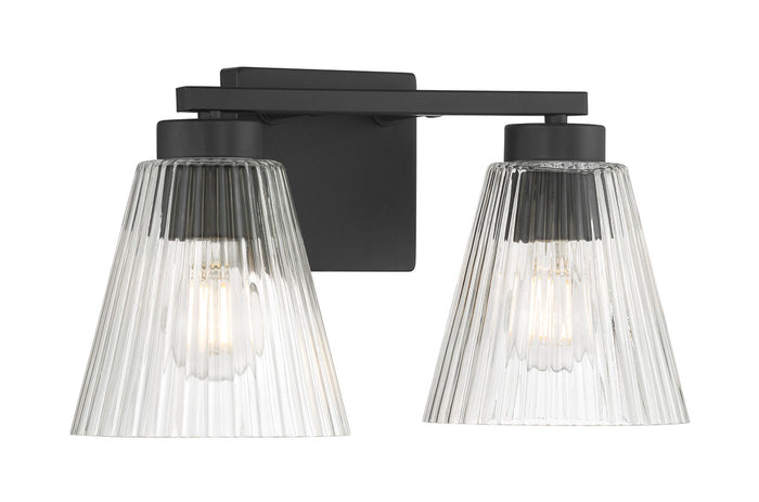 13.75'' Riville Matte Black 2 Light Bath Vanity