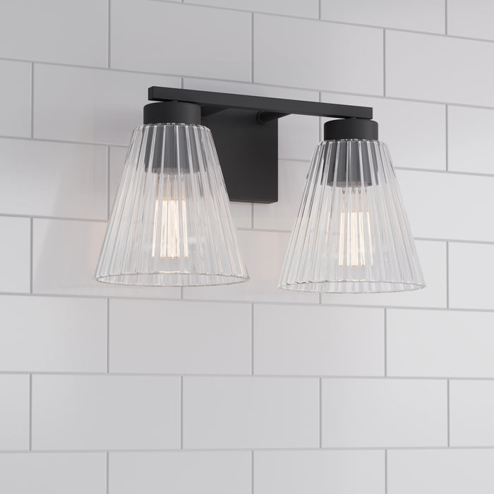 13.75'' Riville Matte Black 2 Light Bath Vanity