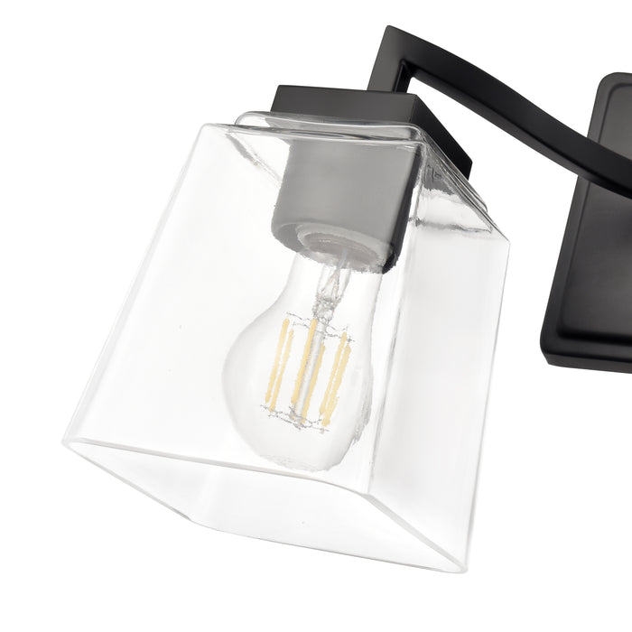 14'' Avenna Matte Black 2 Light Bath Vanity