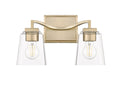 14'' Avenna Modern Gold 2 Light Bath Vanity
