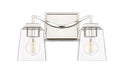 14'' Avenna Polished Nickel 2 Light Bath Vanity