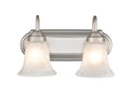 14'' Compana Satin Nickel 2 Light Bath Vanity