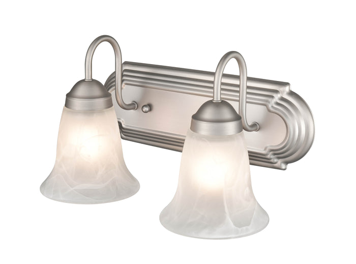 14'' Compana Satin Nickel 2 Light Bath Vanity
