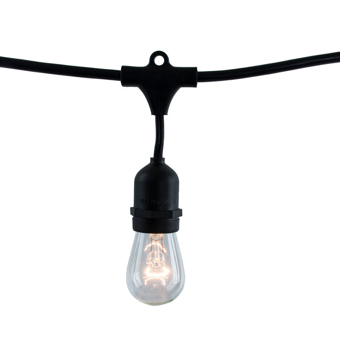 14-foot Black S14 Incandescent String Light Kit with 10 Bulbs, 2700K