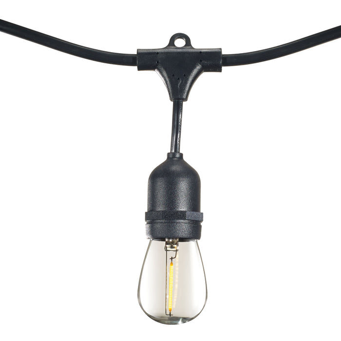 14-foot Black S14 LED String Light Kit with 10 Bulbs, 2700K