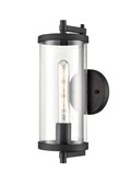 14-inch Beckham Textured Black 1-Light Outdoor Wall Sconce