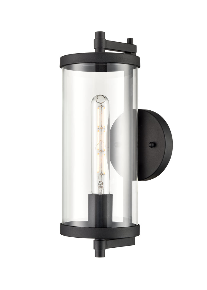 14-inch Beckham Textured Black 1-Light Outdoor Wall Sconce
