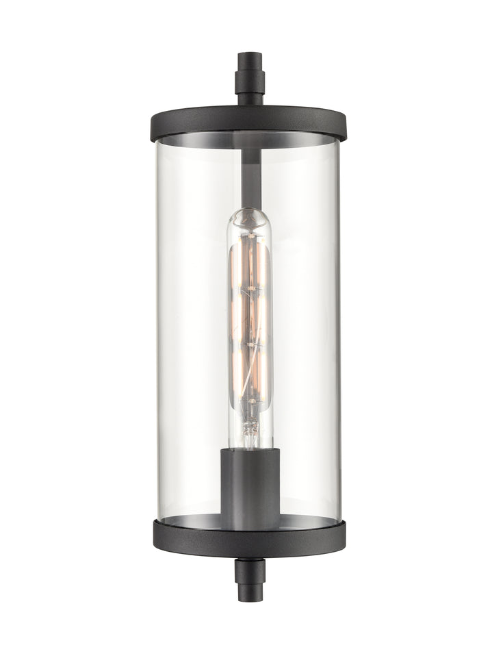 14-inch Beckham Textured Black 1-Light Outdoor Wall Sconce