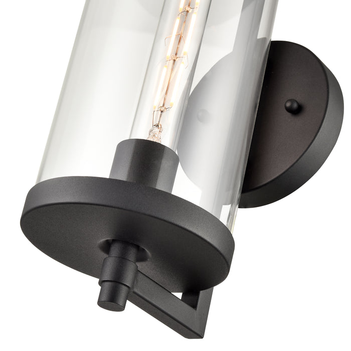 14-inch Beckham Textured Black 1-Light Outdoor Wall Sconce