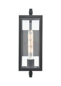 14-inch Messi Textured Black 1-Light Outdoor Wall Sconce