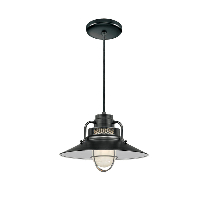 14-inch R Series Satin Black 1-Light Pendant Light
