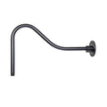 14-inch R Series Satin Black Gooseneck Arm with Metal Shade