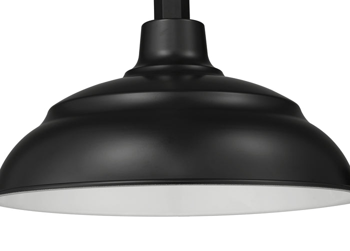 14-inch R Series Satin Black LED Warehouse Shade