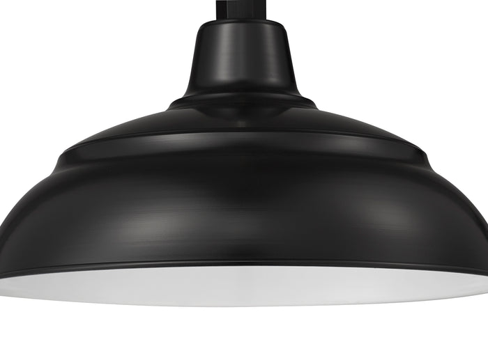 14-inch R Series Satin Black Warehouse Shade