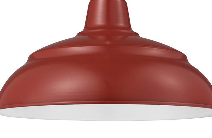 14-inch R Series Satin Red Warehouse Shade