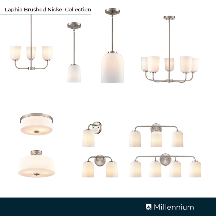 14'' Laphia Brushed Nickel 2 Light Bath Vanity