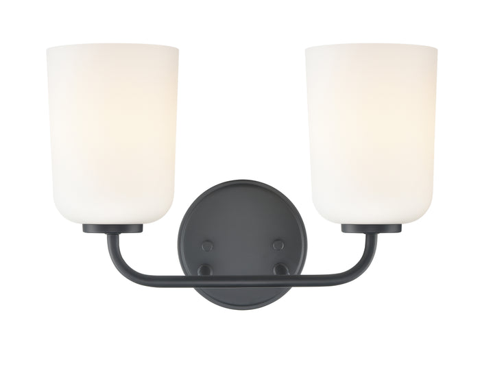 14'' Laphia Matte Black 2 Light Bath Vanity