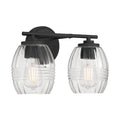 14'' Miravelle Matte Black 2 Light Bath Vanity