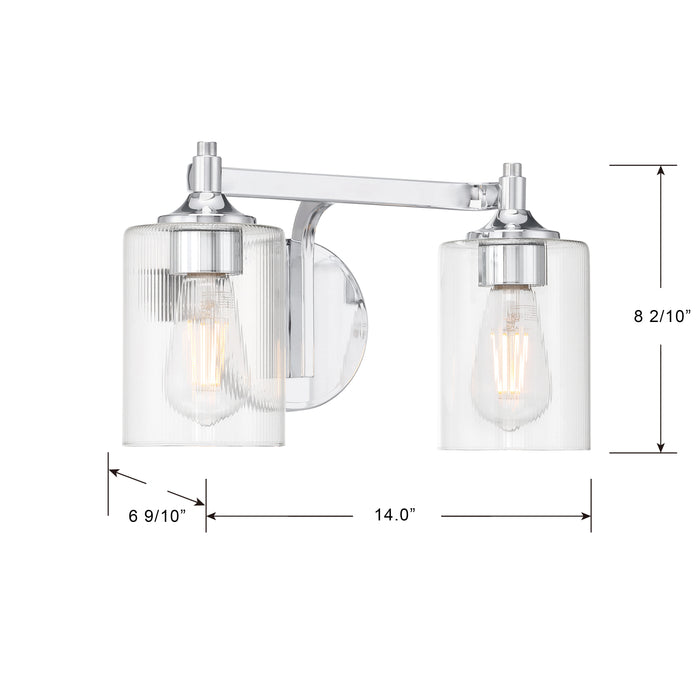 14'' Ryehouse Chrome 2 Light Bath Vanity