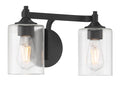 14'' Ryehouse Matte Black 2 Light Bath Vanity