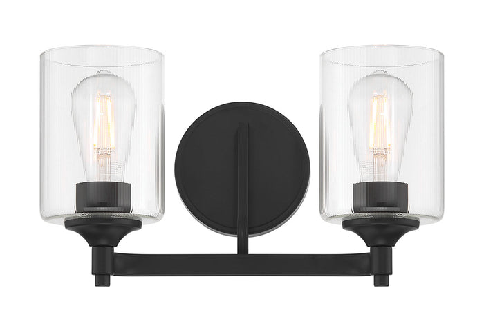 14'' Ryehouse Matte Black 2 Light Bath Vanity