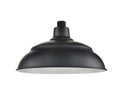 14'' Satin Black Aluminum R Series Aluminum Warehouse Shade
