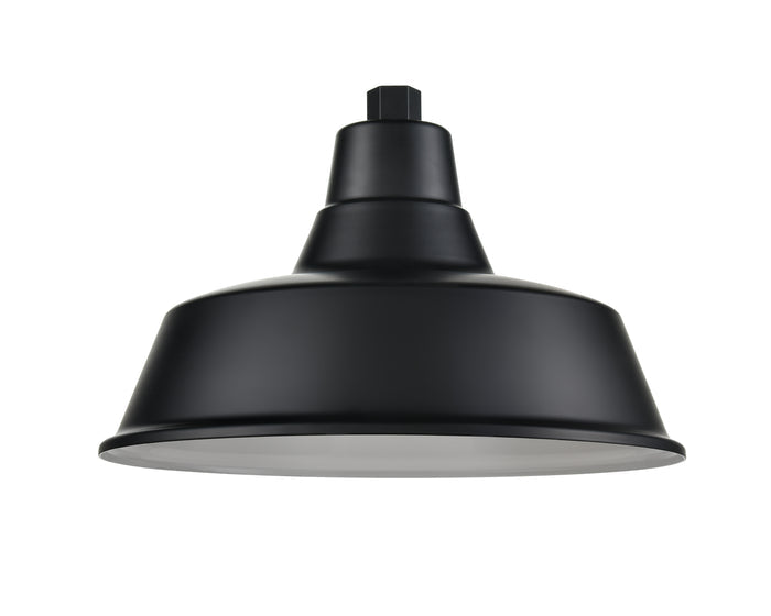 14'' Satin Black Aluminum R Series Classic Warehouse Shade