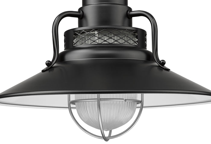 14'' Satin Black Metal R Series Railroad Shade