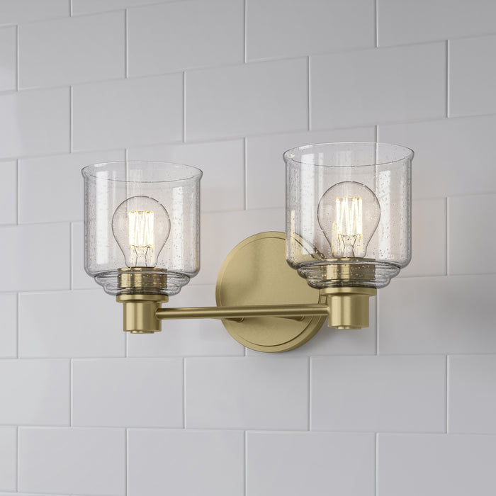 14'' Vessair Vintage Brass 2 Light Bath Vanity