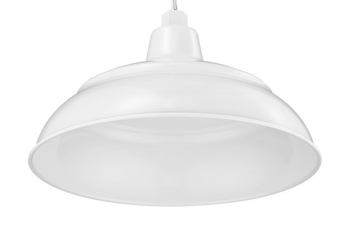 14'' White Metal R Series Warehouse Shade