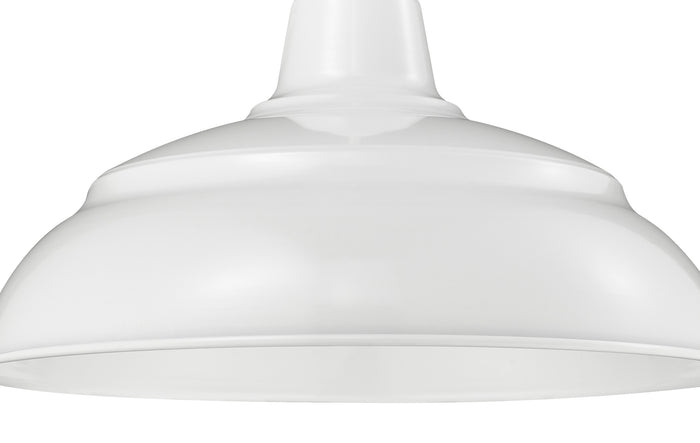14'' White Metal R Series Warehouse Shade
