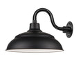 14 x 12-inch R Series Satin Black Tapered Warehouse Shade