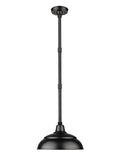 14 x 8.25-inch R Series Satin Black Tapered Warehouse Shade