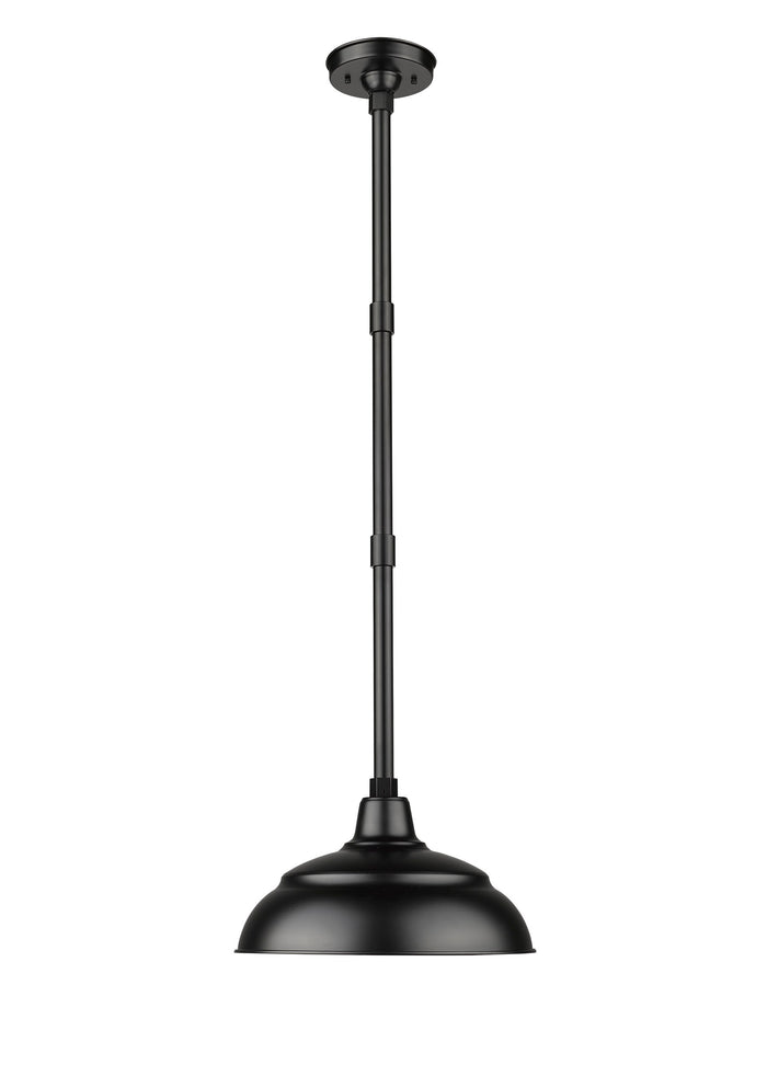 14 x 8.25-inch R Series Satin Black Tapered Warehouse Shade