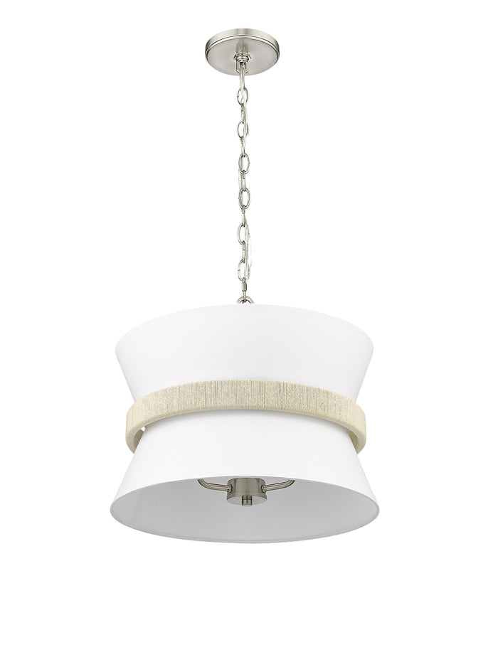 14.1'' Kimbry Brushed Nickel 3 Light Pendant