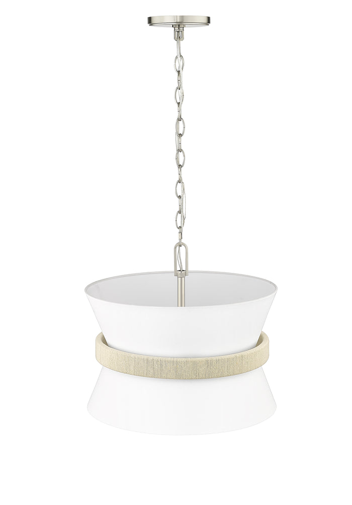 14.1'' Kimbry Brushed Nickel 3 Light Pendant