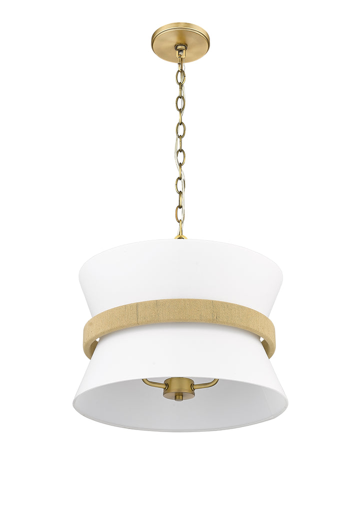 14.1'' Kimbry Vintage Brass 3 Light Pendant