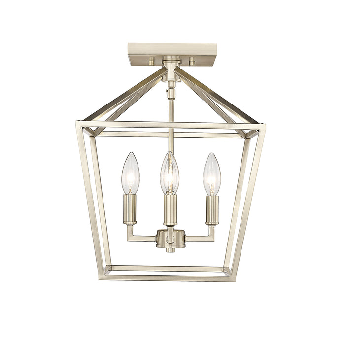 14.25'' Corona Modern Gold 4 Light Semi-Flush Mount