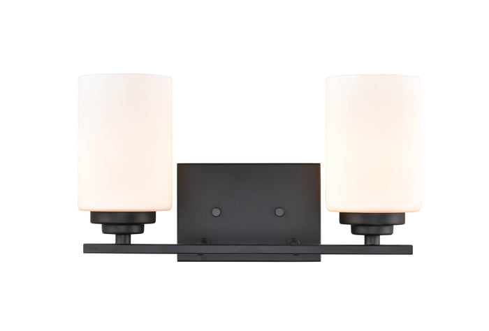 14.25'' Durham Matte Black 2 Light Bath Vanity