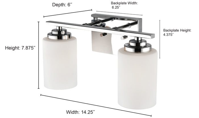 14.25'' Durham Matte Black 2 Light Bath Vanity
