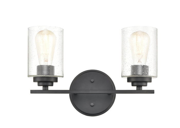 14.25'' Moven Matte Black 2 Light Bath Vanity