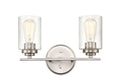 14.25'' Moven Satin Nickel 2 Light Bath Vanity