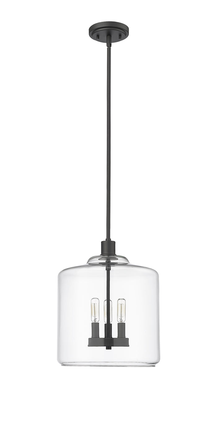 14.5'' Asheville Matte Black 3 Light Pendant
